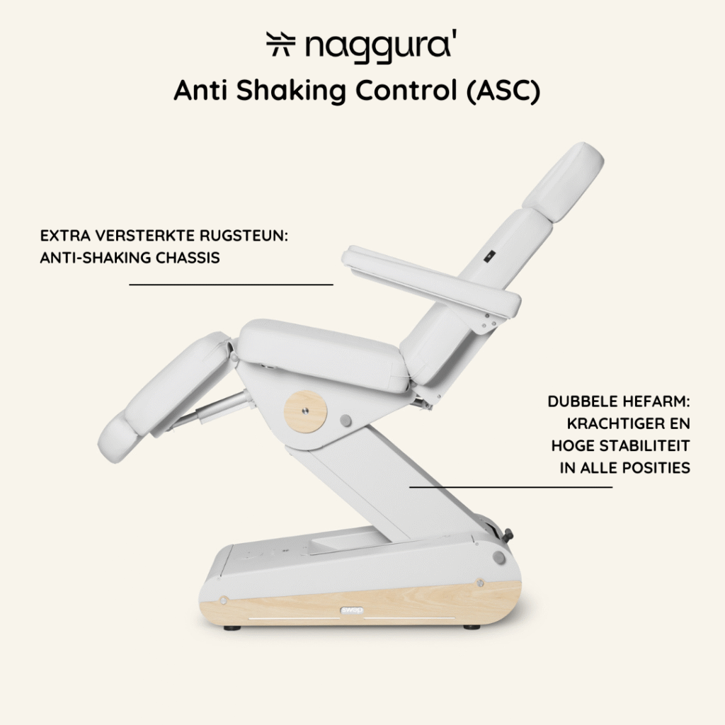 Anti shaking stabiliteit Naggura Swop behandelstoelen