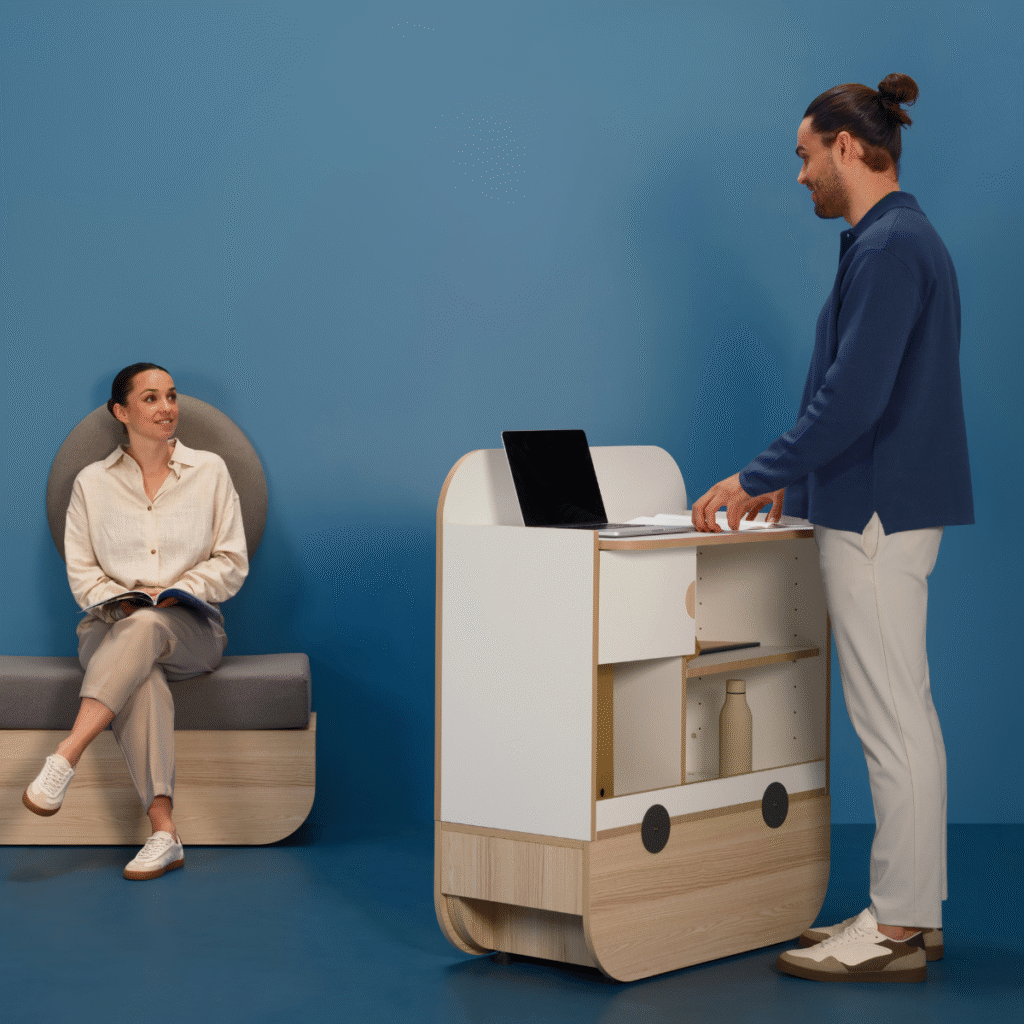 Naggura Rooms ontvangstbalie in de behandelruimte.