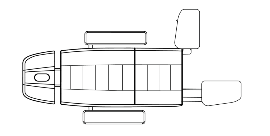 Vue de dessus d’une voiture de Formule 1