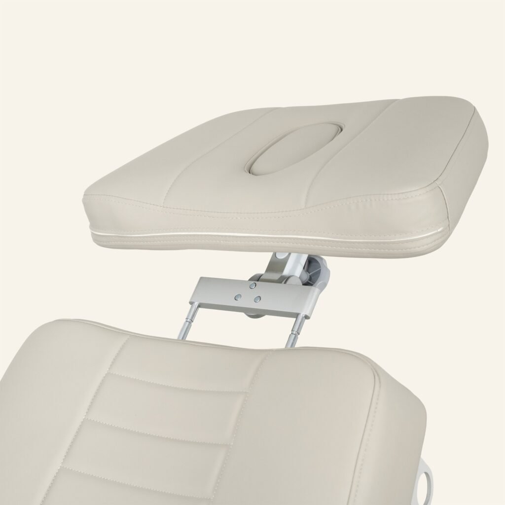 Appui-tête beige réglable de fauteuil de soin