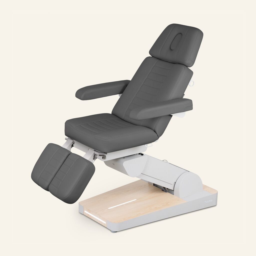 Fauteuil de soin moderne réglable avec accoudoirs et repose-pieds